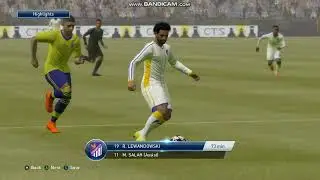 SHOT GOL R.LEWANDOWSKI KE GAWANG MERSEYSIDE BLUE