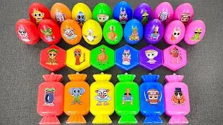 Rainbow Surprise Egg Slime ASMR | Brainrot Clay Mix: Tung Tung Sahur, Cappcuccina, Lirili Larila