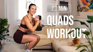 20 MIN LOWER BODY STRENGTH 🔥 Quad Focused Workout | Dumbbells Only