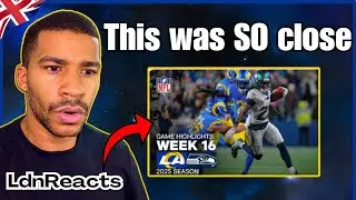 BRIT SOCCER FAN Reacts to Los Angeles Rams vs Seattle Seahawks, Week 16 Highlights