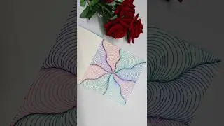 Easy Abstract Doodle Art | Colorful Line Illusion Drawing for Beginners #art #doodle #easy #yt