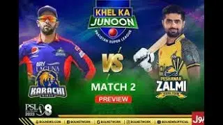 LIVE | PSL Season 8 |Peshawar Zalmi vs Karachi Kings | 2nd T20 Match