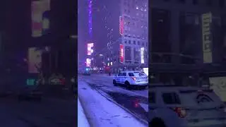 Winter Storm in times square - New York City - 2021