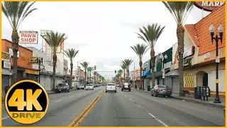 Driving Tour of Whittier Blvd, East Los Angeles (Garfield Ave to Lorena St) [4K]