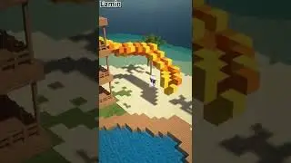 ⛏️Minecraft Summer Resort Island!🌊⛱️ #Shorts