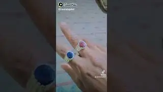 Turkish style Qandhari Yaqoot Ring and African Blue Sapphire Ring.