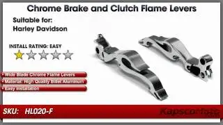 Chrome Brake and Clutch Flame Hand Grips Levers