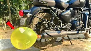 Balloon Vs Bullet Bike Silencer - Big Size Balloon Create 