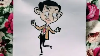 Mr.Bean Drawing Tutorial.. How to Draw Mr.Bean Easily.. Easy Mr.Bean Cartoon Character Drawing.