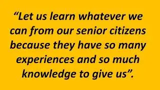 Slogans and Wishes on World Senior Citizens Day.