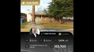 Just Sold this listing Address: 3420 E FLOWER Street, Phoenix AZ 85018