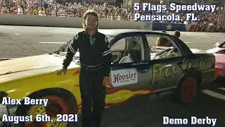 6 Aug 2021 - Demolition Derby at 5 Flags Speedway at Pensacola Florida.