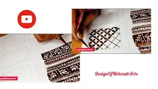 Cutwork belt checks for bridal henna design/Cutwork and check for beginners/mehndi tutorial