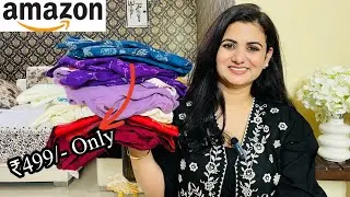 Amazon Kurta Set Haul Starting ₹499, Embroidered Kurta Pant With Dupatta, Anarkali Kurta Palazzo