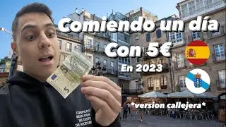 COMIENDO en la calle con 5€ en ESPAÑA| ¿Es posible?