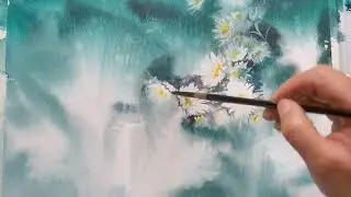 How to Paint Flowers in Watercolor | White Rudeness Painting Process