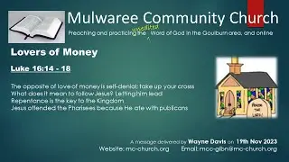 November 19, 2023 Wayne Davies Forgiveness and entering the Kingdom