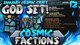JANUARY COSMIC CRATE + GODSET! | Minecraft FACTIONS #12 (CosmicPvP Ice Planet)