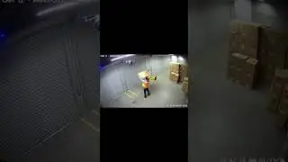 Delivery Drone vs. Wobbly Boxes - Warehouse Fail Caught on Camera!