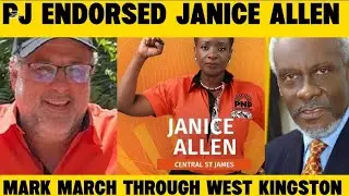 Mark walking in West Kingston. PJ endorsed Janice Allen 