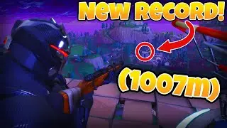 (1 KM!!) NEW SNIPER LONGEST KILL WORLD RECORD! HUNTING RIFLE WORLD RECORD! | Fortnite BR Playground