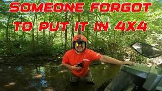 CFMOTO Zforce 950 goes a little too deep, and someone forgets to put their crocks in 4X4 #cfmoto