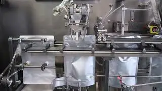 Self-standing zipper bag packaging machine