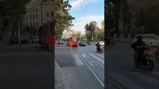 BELGRADE | Red city tram 🚊 - 4K #trams