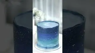 Icing a blue ombre effect on buttercream cake |Starry Night Cake#trending #shorts #cakepops#tutorial