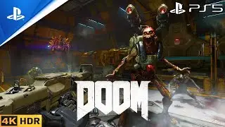 (PS5) DOOM 2016 - Level 3: Meltdown | Brutal Glory Kills & Demons Shredded! [4K 60FPS]