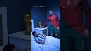 Ronaldo sneaked into Messi's room? 😮🤯