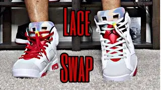 Lace Swap Air Jordan 6 Hare