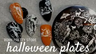Born Pretty Store Halloween Plates | Demo