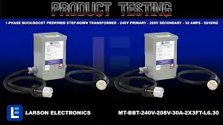 1-Phase Buck/Boost Prewired Step-Down Transformer- 240V Primary - 208V Secondary - 30 Amps - 50/60Hz