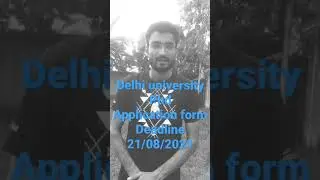 DU Phd application form deadline for 2021