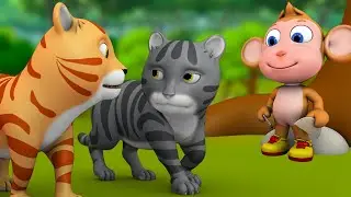 குரங்கு மற்றும் இரண்டு பூனைகள் - The Monkey and Two Cats | 3D Tamil Moral Stories for Kids Tales