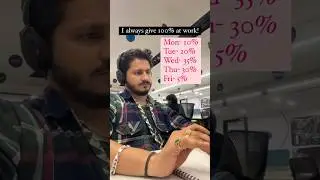 Please give your 💯 % at work 👍 #funny #job #itlife #developer #comedy #corporate