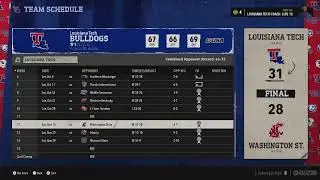 Louisiana Tech @ Missouri State | CFB Legends Dynasty