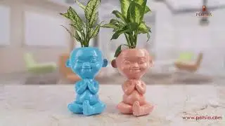 Praying Hands Indoor Flower Pot - Potsia's Handcrafted Masterpiece