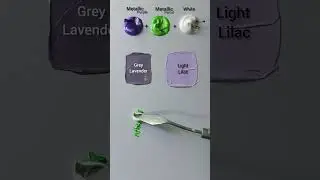Colors combine in harmony &mdash; Purple,Green & White transform into a soothing Pistachio tone😌🎨#painting