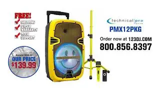 PMX12PKG Powerful, Rechargeable PA System at 123DJ
