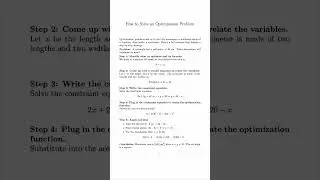 Optimization in 5 easy steps!