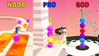 Noob, Pro, God in Stack Rider level 2413, funny fails moments