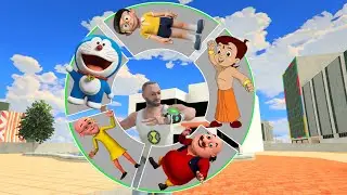 FRANKLIN PLAYING AS EVERY (CARTOON CHARACTER) IN INDIAN BIKE DRIVING 3D