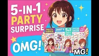 OMG! 😱 5-in-1 Party Pack UNBOXING | Jewellery, Nail Art, Loom Bands & Body Art Surprise 🎁✨