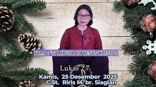 RENUNGAN MASA ADVEN 2025  HKBP BANDUNG REFORMANDA  25  DESEMBER 2025