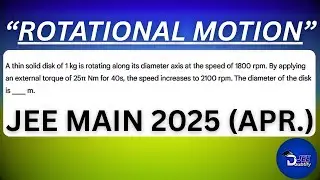A thin solid disk of 1 kg is rotating along its diameter axis at the speed of 1800...| Doubtify JEE
