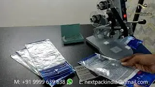 Manual Ribbon coding machine on pouch