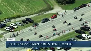 Thousands show up to pay tribute to Berlin Heights Navy corpsman's final trip home