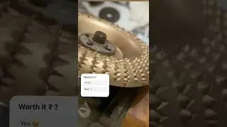 Wood carving disc #anglegrinder #wheel #unboxing #athome #demostracion #diycrafts